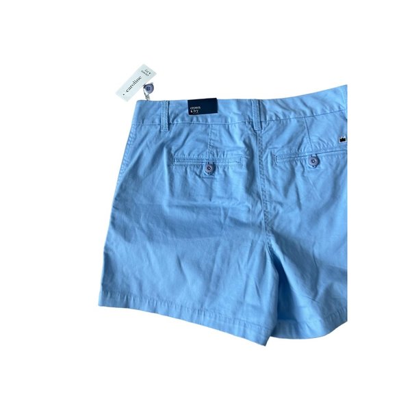 CROWN & IVY Caroline Blue Cotton Blend Shorts Size 8 NEW - Picture 6 of 7